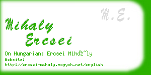 mihaly ercsei business card